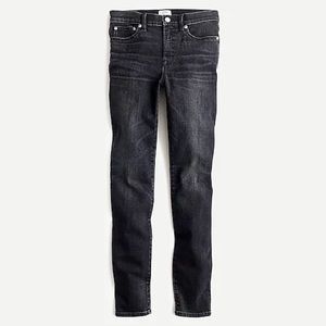J Crew 9” High Rise Toothpick charcoal wash.
